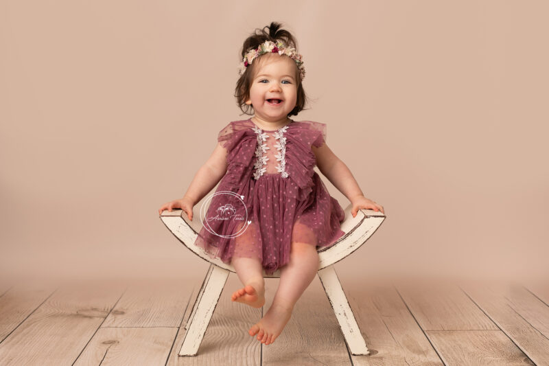 Séance Smash The Cake Bébé 1 an Anniversaire - Photographe Saint-Etienne Loire 42 Montbrison